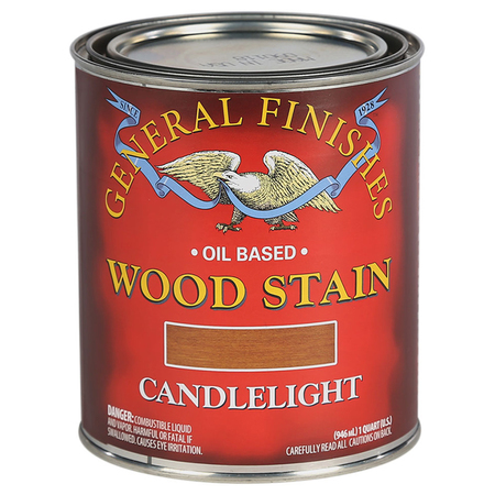 GENERAL FINISHES 1 Qt Candlelight Wood Stain Oil-Based Penetrating Stain CLQT
